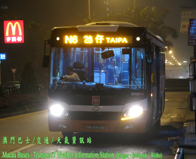 澳门N6路線公交车路线