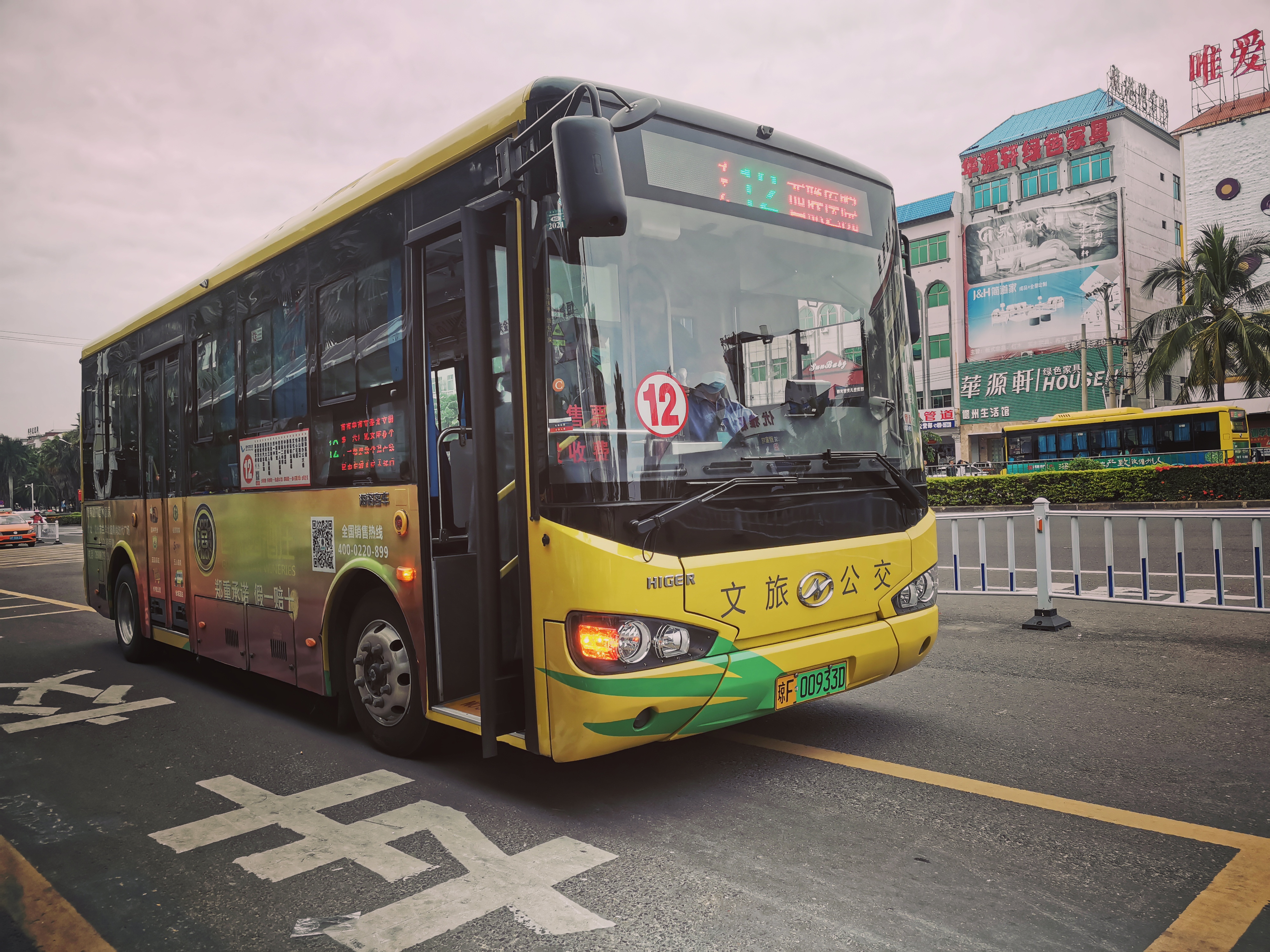 儋州6路由佳华小区开往市民族中学公交车路线