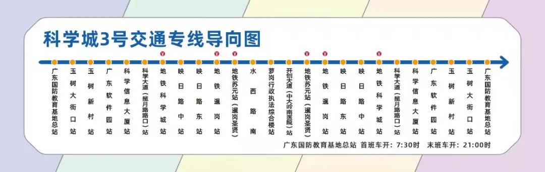 广州科学城3号交通专线公交车路线