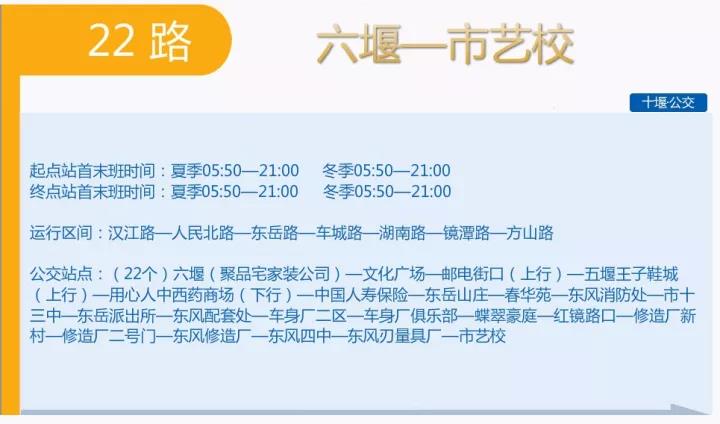 十堰22路公交车路线