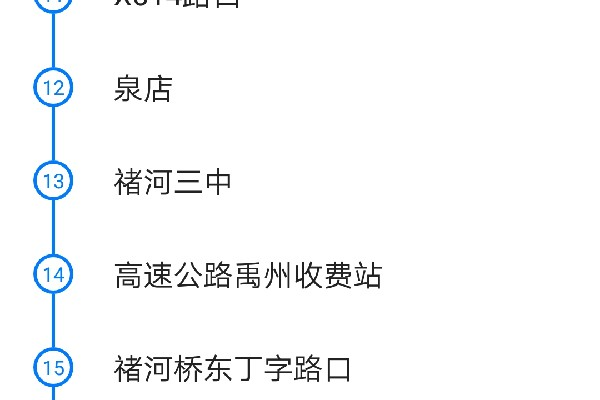 许昌许禹公交专线公交车路线